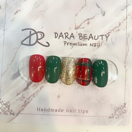 Next day delivery⭐Christmas checked nails⭐ / 다음날 발송⭐크리스마스 체크네일⭐