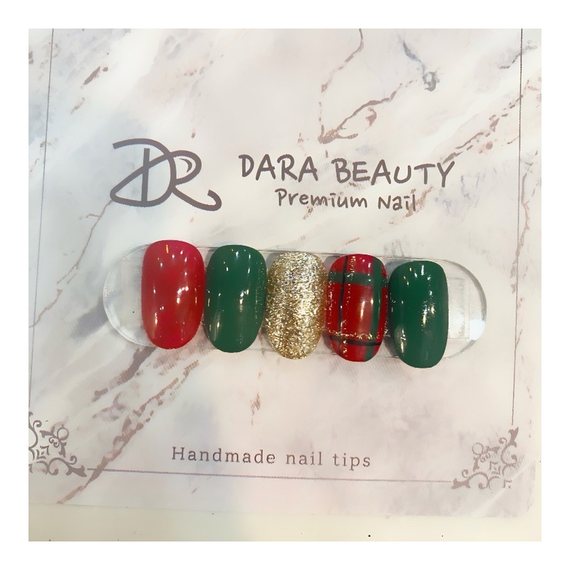 Next day delivery⭐Christmas checked nails⭐ / 다음날 발송⭐크리스마스 체크네일⭐