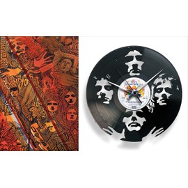 DISCOCLOCK - Bohemian Rhapsody Clock on Record Made from 100% Recycled Vinyl Gift for Queen Fans Silent Clock Easy to Hang