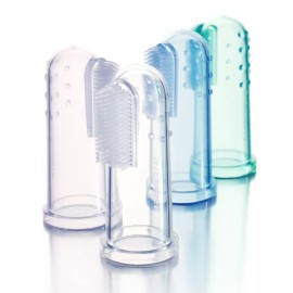 Brilliant Baby Finger Toothbrush Gum Massager and Teether Brush for Toddlers