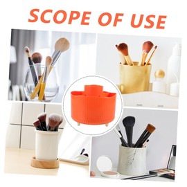 CHILDWEET Rotatable Storage Tube Makeup Brush Storage Holder Makeup Brush Holder Tabletop Cosmetic Brush Holder Rotatable Makeup Brush Bucket Makeup Brush Pot Cosmetic Brush Storage Holder
