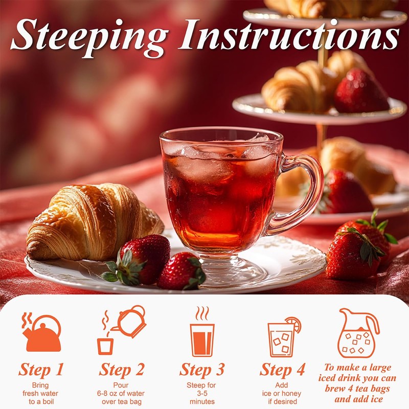 WT WEETEE Decaf Black Tea Bags, 100 Count CO2-Decaffeinated Black