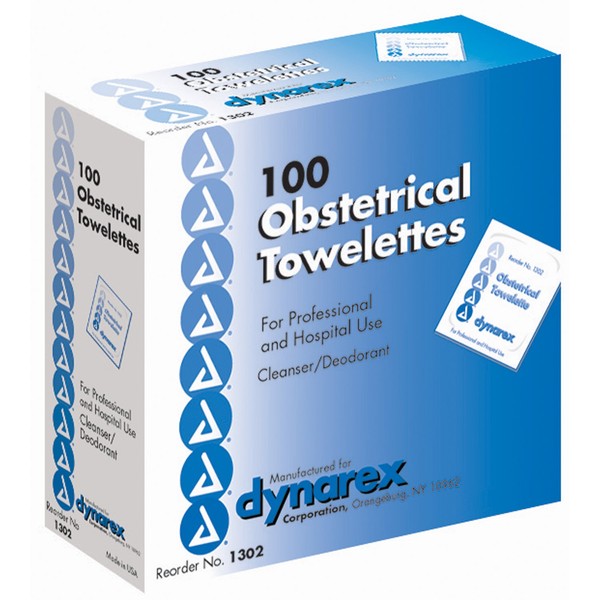 Dynarex 1302 Obstetrical Towelettes 10/100/Case