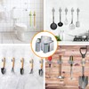 PAMIYO Broom Holder Wall 8 Pieces Tool Holder Hook Rail
