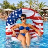 Inflatable Pool Float Chair with Detachable Sunshade – U-Shaped PVC