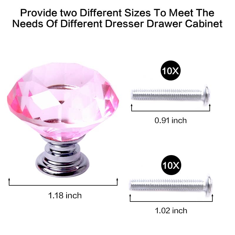 Drawer Crystal Handle,Diamond Shaped Crystal Glass, Cabinet Knobs,for Dresser Drawers