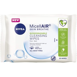 NIVEA MicellAIR® Biodegradable Cleansing Wipes 25 pack