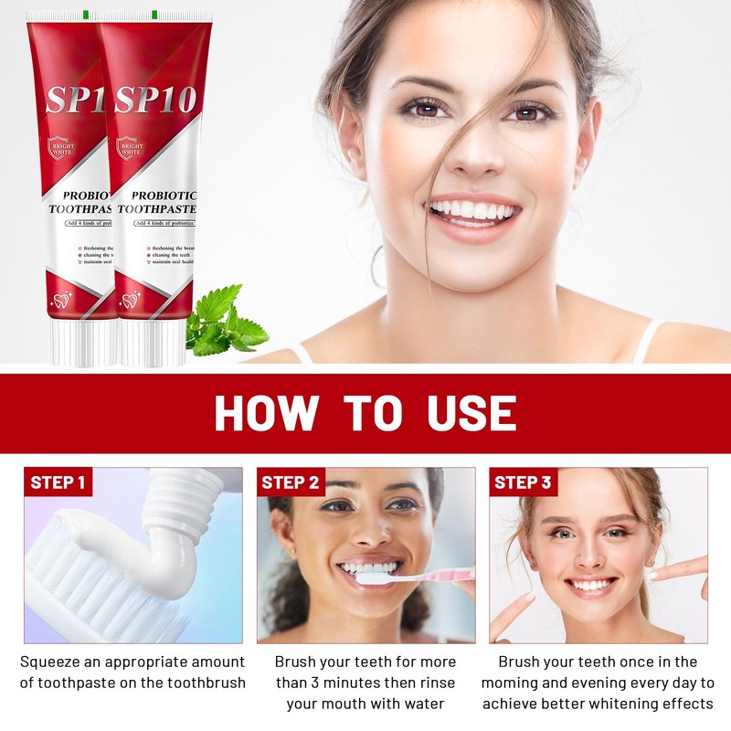 2pcs SP 10 Probiotic Toothpaste Whitening – Improve Oral Health