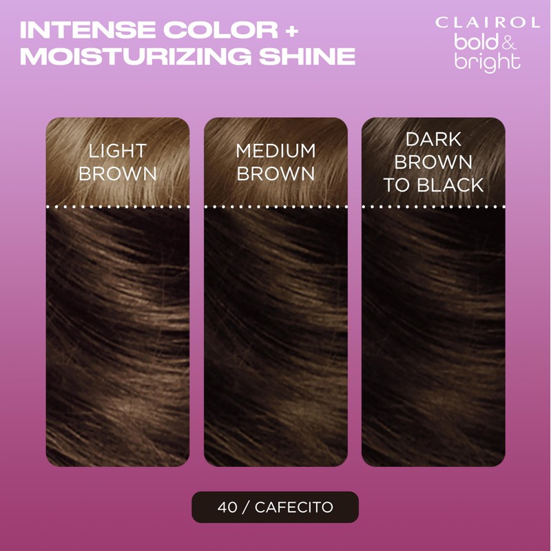 Clairol Bold & Bright Permanent Hair Dye, 40 Cafecito Hair