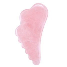 SOLUSTRE Gua Sha Scraping Massage Tool Crystal Jade Comb Edge Guasha Board for Spa Acupuncture Massage Tools Trigger Point Treatment (Pink)