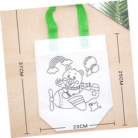 12 Pcs Canvas Grocery Bags Coloring Tote Bags Toys for Kids Diy Goodie Bags Kids Party Favors Bags Outdoors Bags Diy Shopping Bag Painting Party Tote Bag Handbags Manual Child