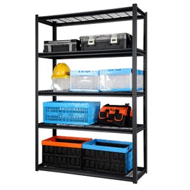 PACHIRA E-Commerce Garage Shelving 2500LBS Heavy Duty 48" W x 16.5" D x 72" H, 5 Tier Adjustable Storage Shelves Metal Shelving Garage Utility Rack for Warehouse Garage Basement Pantry