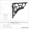 Pair of London Landmark Shelf Brackets Antique Cast Iron 125mm