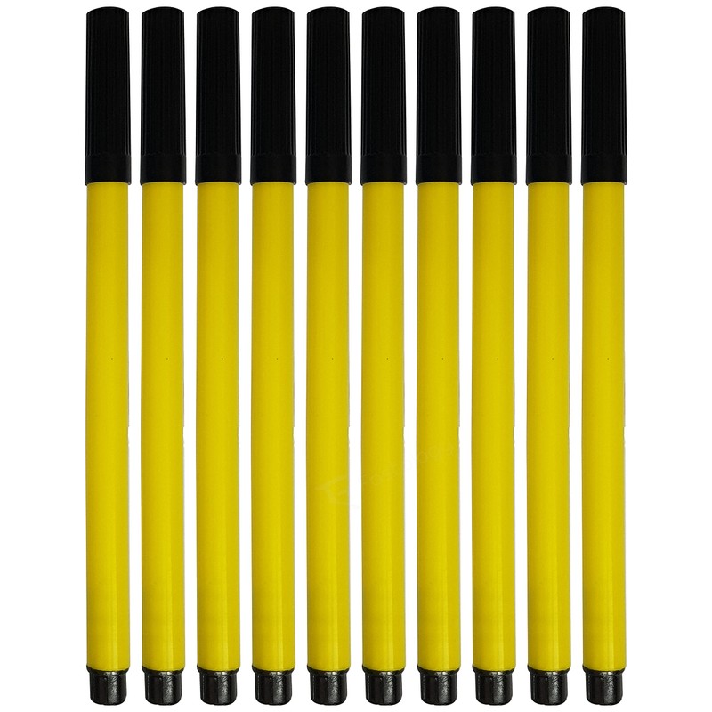 Felt Tip Pens, BLACK, VAI-STIX Colouring Drawing Pens, Pack of