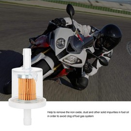 Fuel Filters for Lawnmower Motorcycle, 10pcs 1/4inch Plastic Inline Mini Small Engine Fuel Gas Filters for Lawnmower and Motorcycle Small Engines