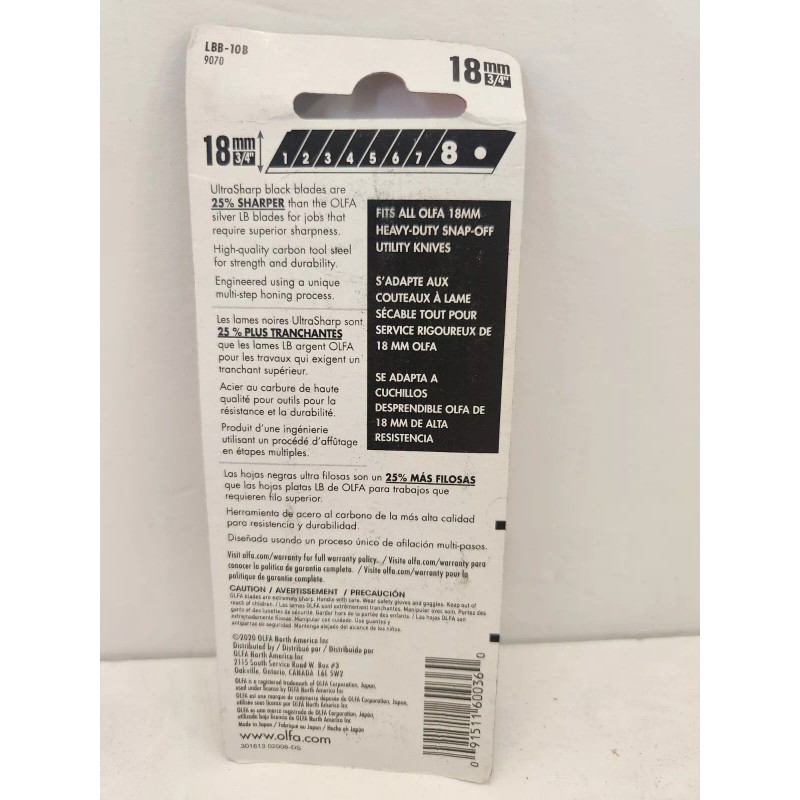 Olfa - LBB-10B - Straight Snap Of Blade 6.25" -