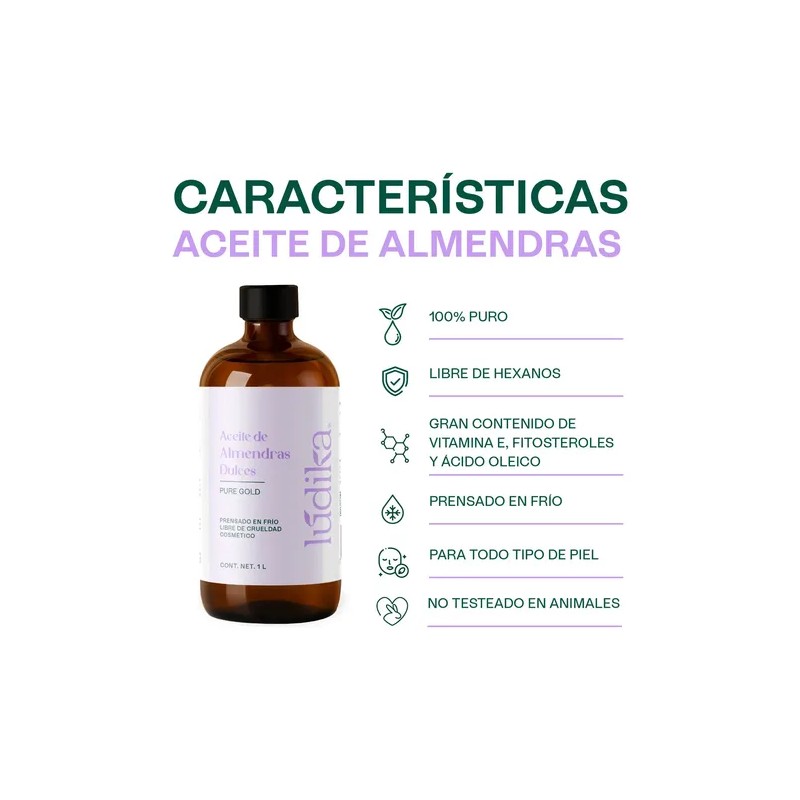 Aceite de Almendras Dulces Puro y Orgánico para Piel y