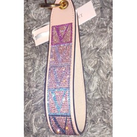 Victoria's Secret Victoria Secret rhinestone wristlet strap/keychain brand new pink ombre logo