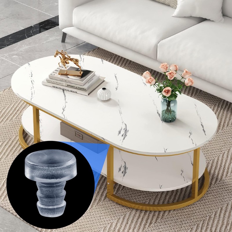ANCIRS 56 Pcs Glass Top Table Bumpers with Stem, Anti