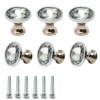 MroMax 6Pcs 30mm Bling Faux Crystal Dresser Door Pull Handle