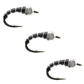 Fly Fishing Flies by Colorado Fly Supply - Tungsten Zebra Midge - Midge Fly Fishing Fly - Best Trout Flies - Flies and Lures for Fishing and Fishermen - 3 Pack of Flies (20)