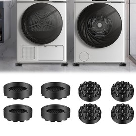 Fosoloni Vibration Damper Washing Machine, Pack of 8 Washing Machines, Base Frame, Non-Slip Mat, Washing Machine Feet Mat, Anti-Vibration Mat, Washing Machine Non-Slip Pads