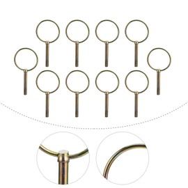TEHAUX 10pcs Spring-Loaded Lynch Pin Fasteners for Tractor Trailer Hitch High Locking Clips for Lawn Garden Equipment Resistant Quick Disconnect