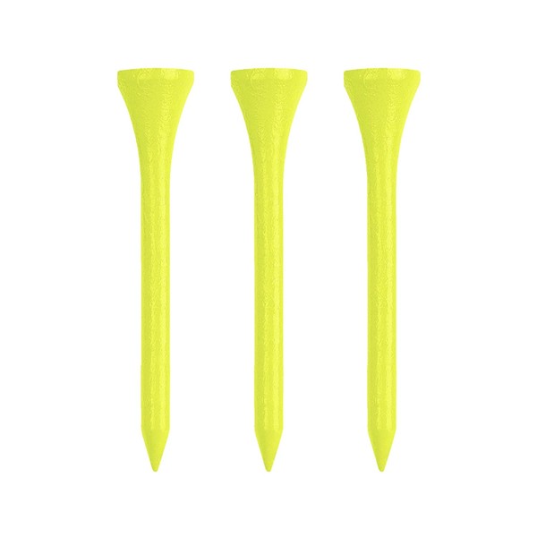 Wood Golf Tees, Neon Yellow, 2.75" (200 Tees)