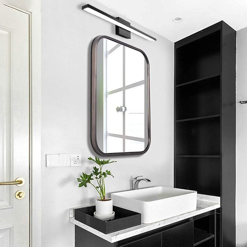 Ralbay 24in Dimmable Black Vanity Light with Remote Control Color