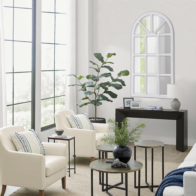 Sintosin Rustic Arched Window Pane Mirror 20 X 36 Inch,
