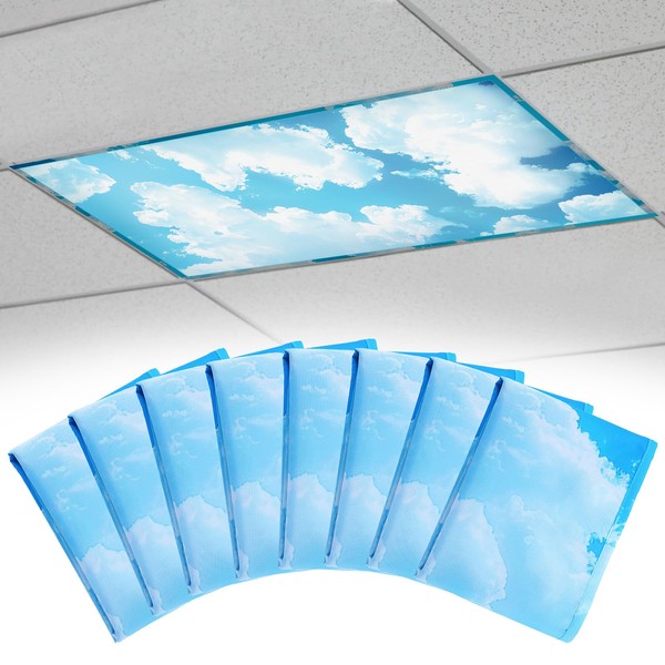 8 Pcs Fluorescent Light Covers with 10 Strong Magnets -