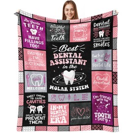 Ncdcoia Dental Assistant Appreciation Gifts, Dental Assistant Gifts for Women, Gifts for Dental Assistants, Dental Gifts for Coworkers, Dental Assistant Week Gifts Throw Blanket 60x50 Inch