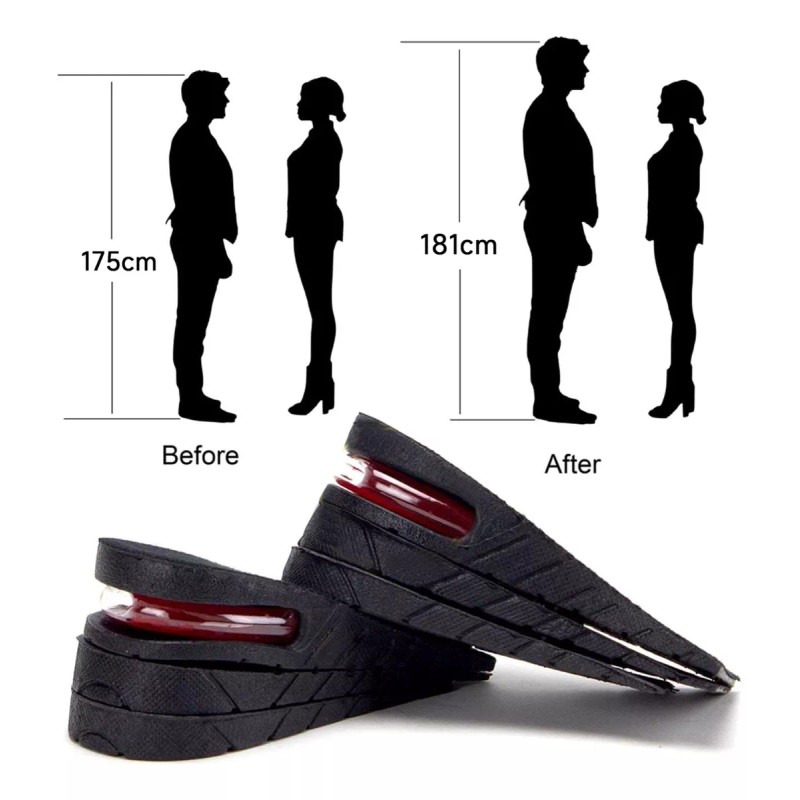 Lostrain Plantillas De Aumento De Altura Unisex 3cm-7.5 Cm 4