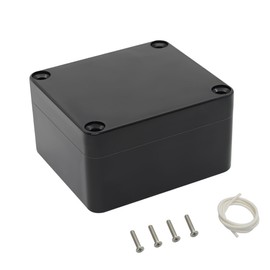 LeMotech Project Box ABS Plastic Distribution Box IP65 Waterproof Electrical Boxes Universal Housing Black Outer Size 63 x 58 x 35 mm (Pack of 1)