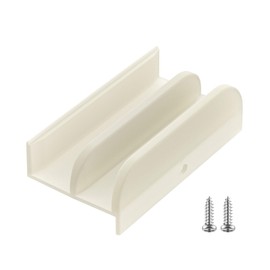 M6219 Sliding Shower Door Bottom Guide fits for Sliding Shower Door (Top Hung) Tub Enclosure Systems, 1/2 in Channels for Glass Shower Door Plastic Guide