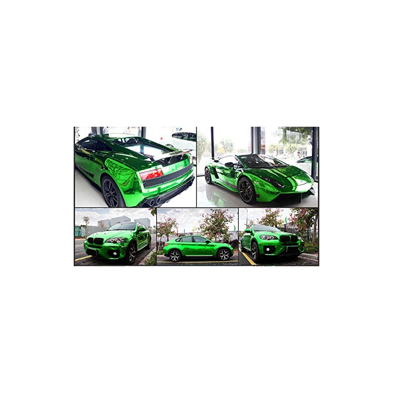 DIYAH Gloss Chrome Mirror Vinyl Car Wrap Sticker with Air