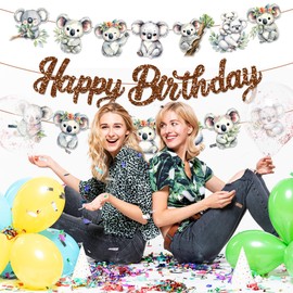 3 Piece Koala Themed Banner Set, Indoor/Outdoor Decorative Banners, Perfect for Birthdays, Weddings, Graduations, and Other Outdoor Celebrations