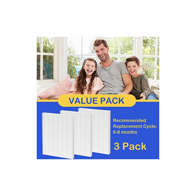 3 Pack D480 True HEPA D4 Replacement Filters Compatible with