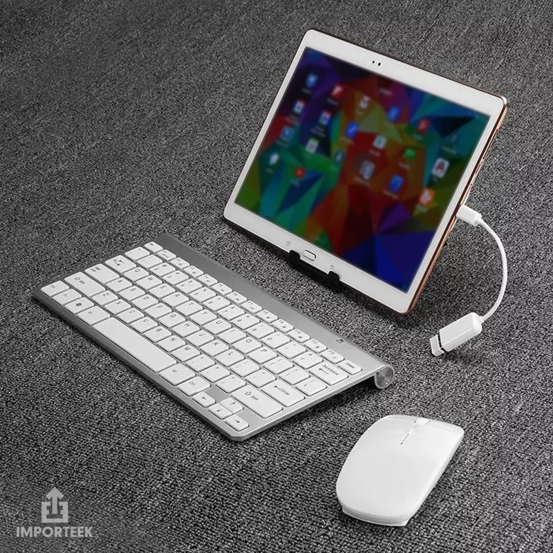 Importeek Kit Combo Teclado + Mouse Pc Laptop Inalambrico Multimedia