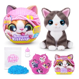 Pets Alive Smitten Kittens Series 2 (Dragon Li) by ZURU: Peluche interattivo con 10 suoni, sorpresa unboxing, peluche morbido collezionabile per bambini dai 3 anni in su