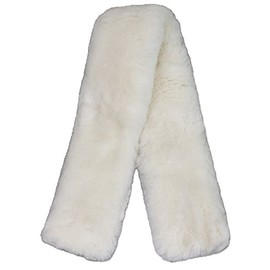 ECP Equine Comfort Products - Funda de protección de circunferencia de piel de oveja auténtica y auténtica, ayuda a prevenir las úlceras biliares - 40 pulgadas, color crema