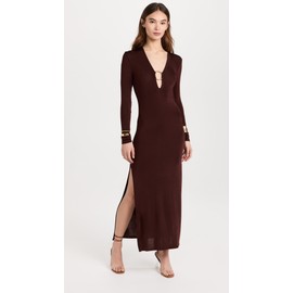 Louisa Ballou Women's Long Helios Dress, Brown, XL