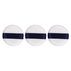 TOVINANNA 3pcs Soft Makeup Puff for Loose Powder Gentle Skin-friendly Velour Powder Applicator Ribbon for Face Body Makeup Washable Reusable