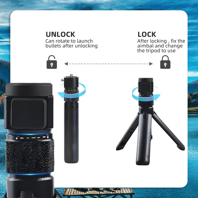 Flylin Bullet Time Handle, Multi-Functional Aluminum Alloy Mini Desktop Tripod