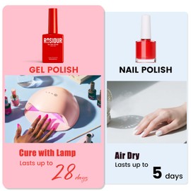 18ml Hema Free Scarlet Red Gel Nail Polish- Hypoallergenic Non Toxic Bright Red Nail Polish Gel, Long Lasting Soak Off UV Nail Polish for Manicure Nail Design Salon Home DIY