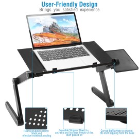 Universal Portable Notebook Laptop Desk Table Lap Stand Heavy Duty Bed Tray  Mouse Board