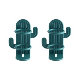 Toothbrush Holders for Bathrooms, Electric Toothbrush Holder Wall Mounted Tooth Brush Organizer & Bathroom Accessories 2pcs (Dark Green)