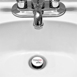 Huuraa Washbasin Plug Franke with Heart 4 cm with Motif for the Greatest People Gift Idea for Friends and Family