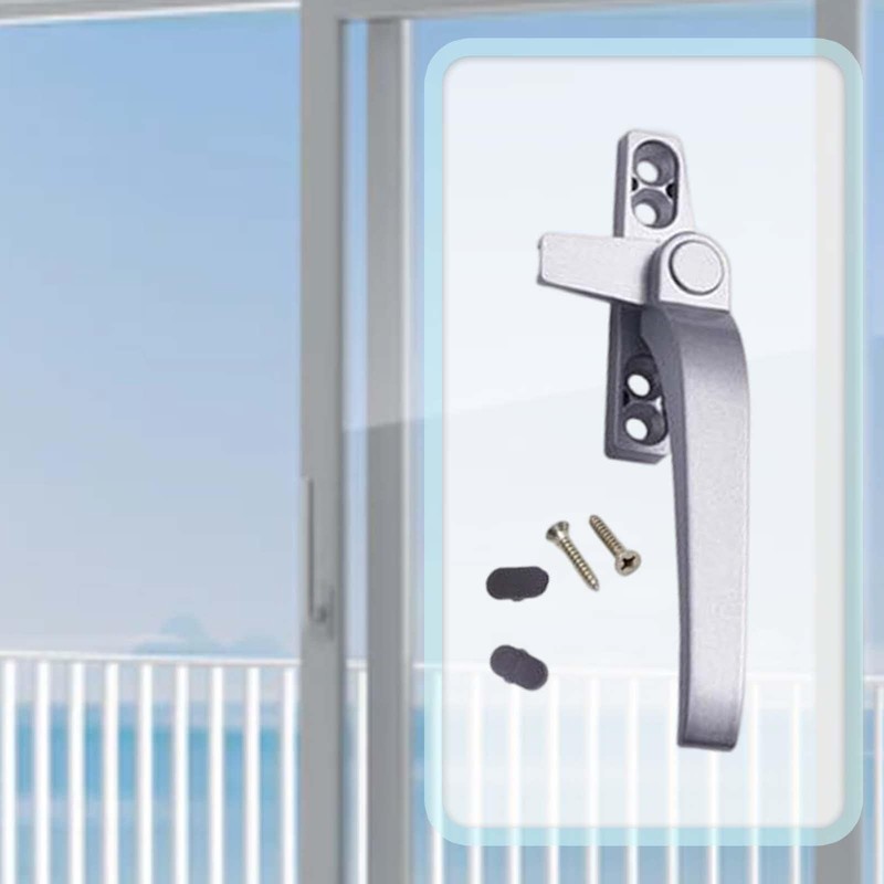 LOVIVER Window Handles, Right/Left Hand Aluminum Door Handle Window Hardware,