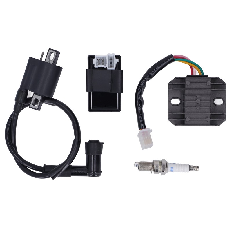 Ignition Coil 6Pin CDI Voltage Regulator Spark Plug Kit for
